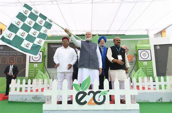 Prime Minister flags off OIL’s Hydrogen Bus at India Energy Week