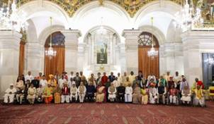 President Smt. Draupadi Murmu presented 3 Padma Vibhushan, 8 Padma Bhushan and 55 Padma Shri awards
