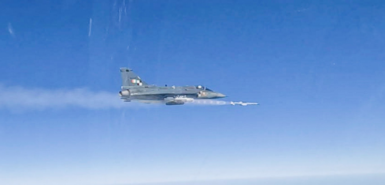 Tejas MK1 Test-Fires BVR Air-to-Air Missile