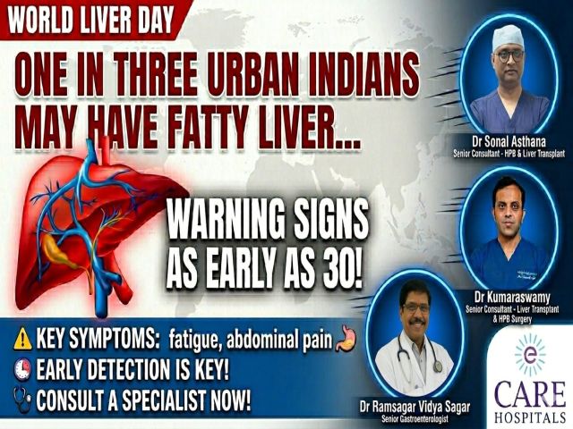 One in Three Urban Indians May Have Fatty Liver… Warning Signs as Early as 30: CARE Hospitals Alerts