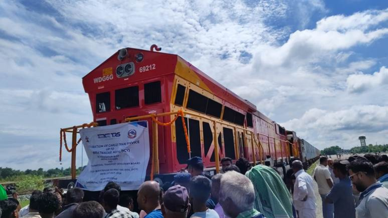 India’s First Direct Commercial Container Freight Train Reaches Nepal